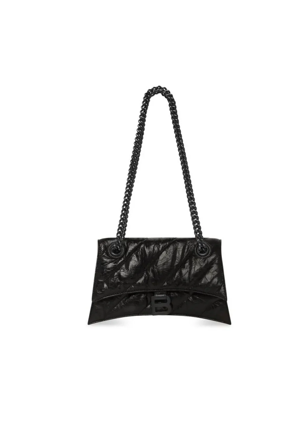 Balenciaga Crush Small Chain Bag Quilted In Black / Balenciaga Crush Small Chain Bag Quilted In Black /
