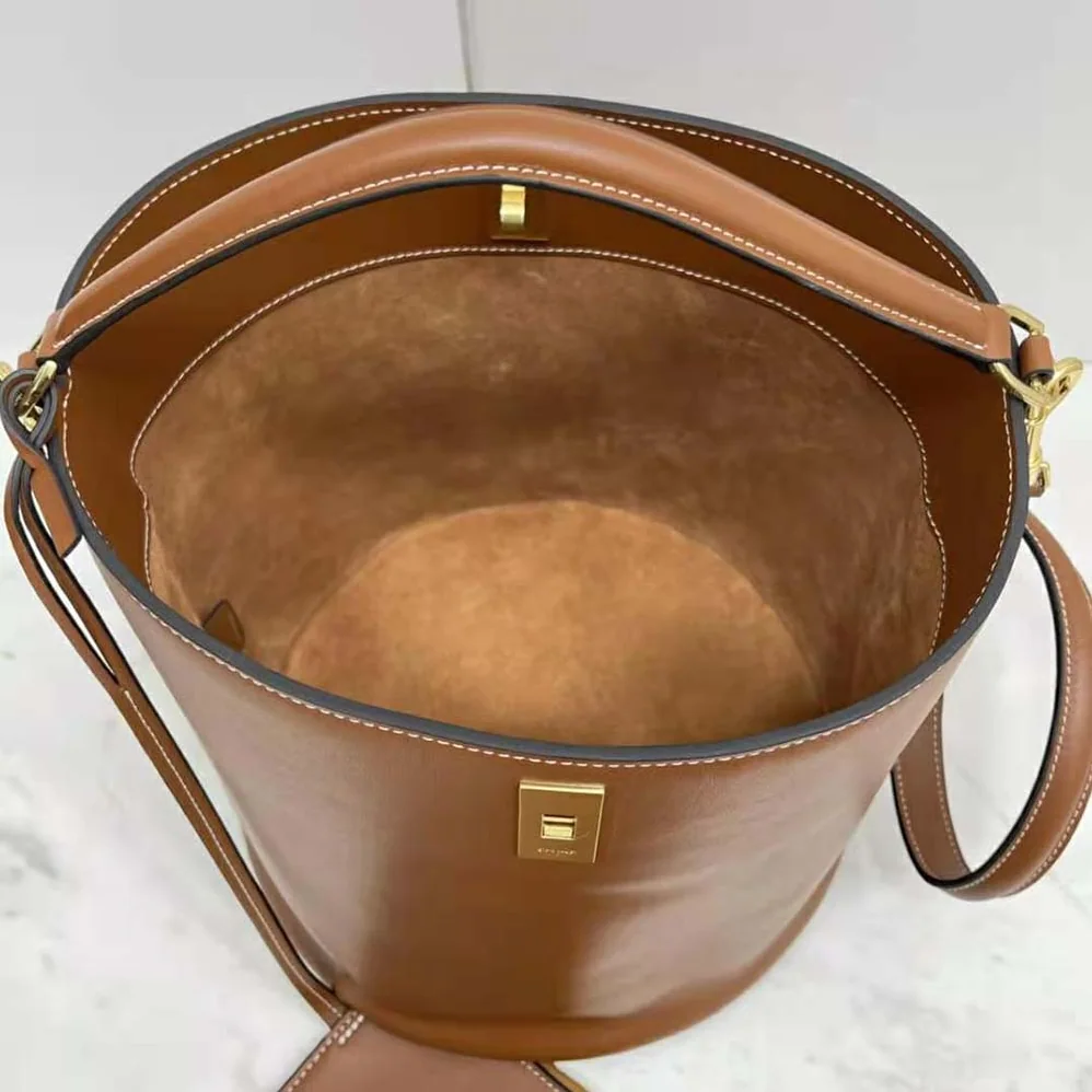 Celine Bucket 16 Bag in Smooth Calfskin for Women in Brown