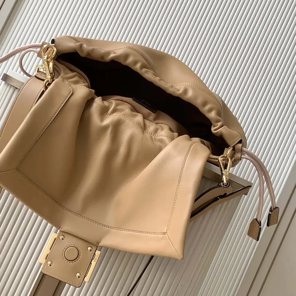 Fendi Mamma Baguette Large Cappuccino Nappa Leather Bag for Women Fendi Mamma Baguette Large Cappuccino Nappa Leather Bag for Women