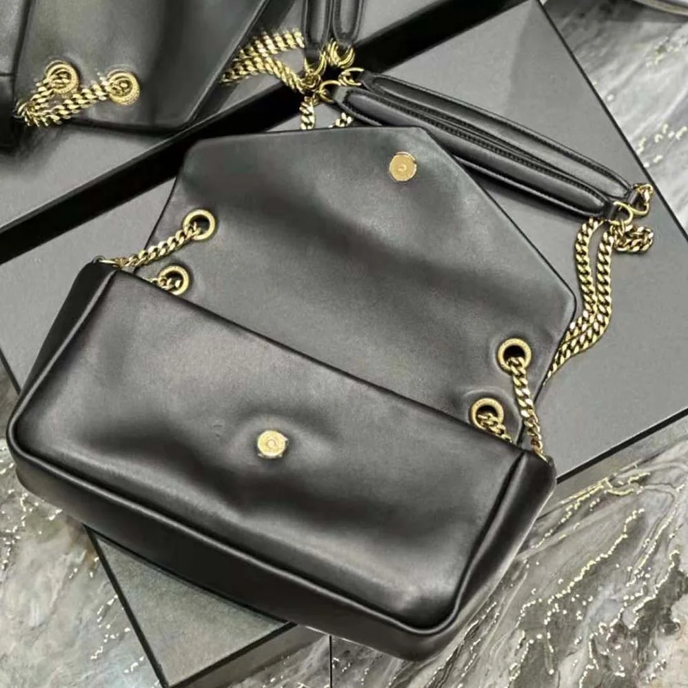 Saint Laurent YSL Calypso in Lambskin for Women in Black