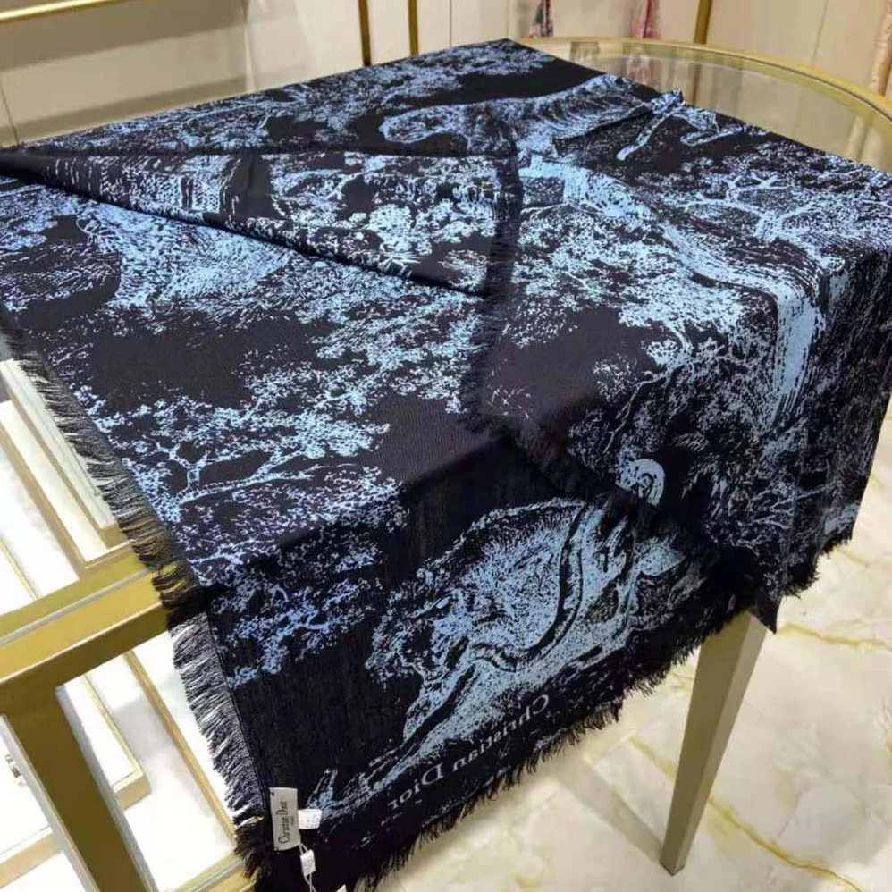 Dior Toile DE Jouy Reverse Square Scarf Silk Twill for Women in Navy Dior Toile DE Jouy Reverse Square Scarf Silk Twill for Women in Navy