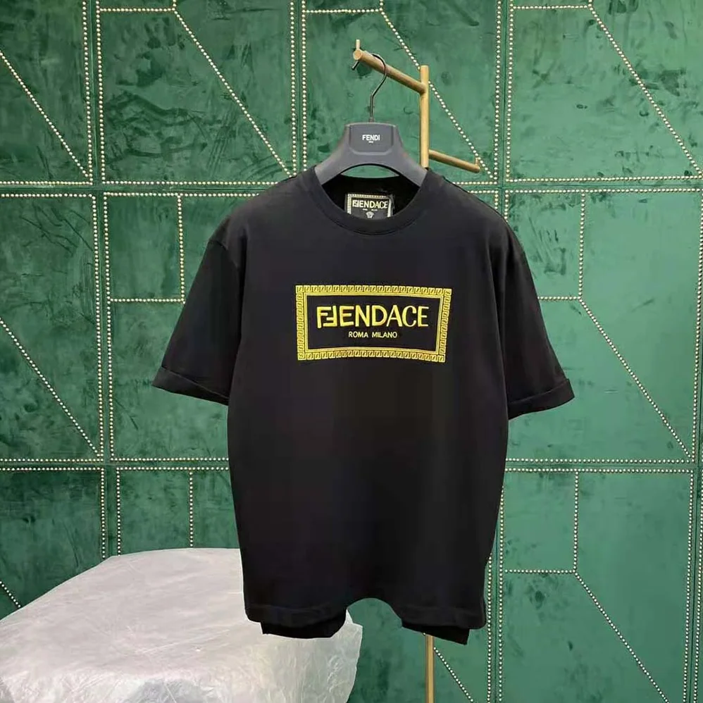Fendi Fendace Logo Black Jersey T for Men in shirt Fendi Fendace Logo Black Jersey T for Men in shirt