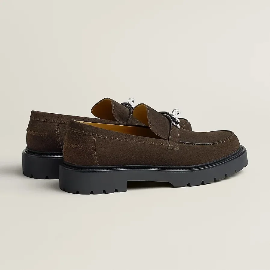 Hermes Icone Loafers Marron Ebene Hermes Icone Loafers Marron Ebene