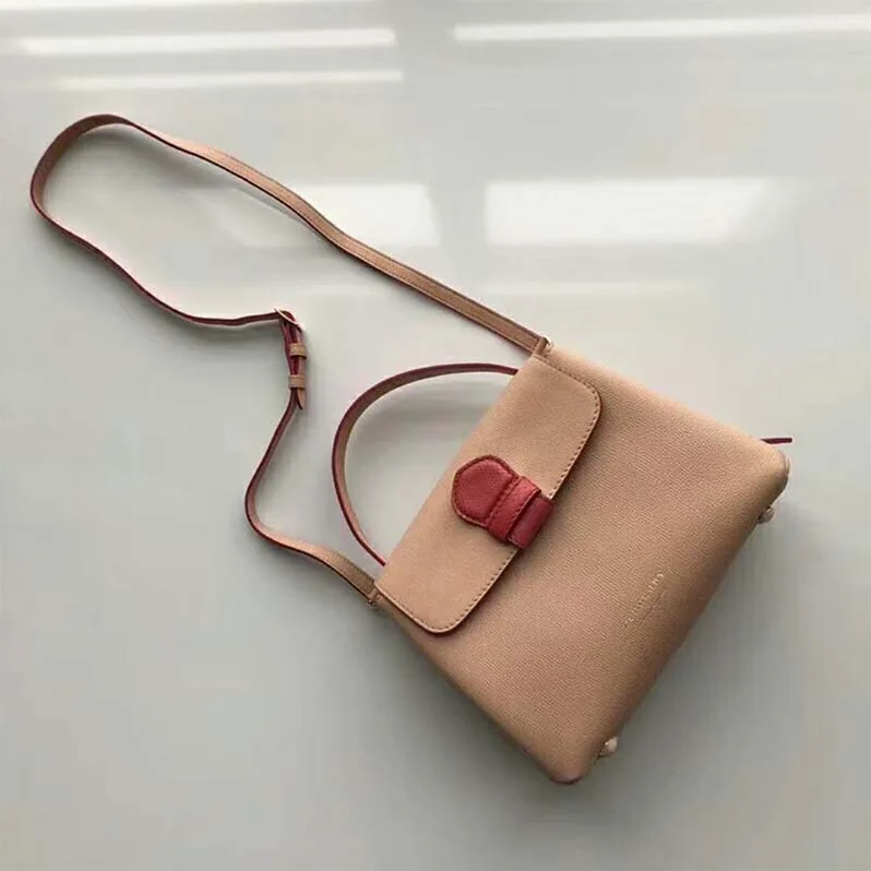 Burberry Small Two-Tone Leather House Check Tote for Women in Pink
