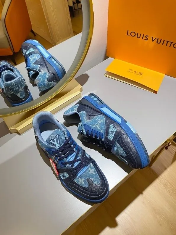 Louis Vuitton Trainer Sneaker Monogram Denim Blue Nigo/Virgil Abloh LV 1A9IQ9 Louis Vuitton Trainer Sneaker Monogram Denim Blue Nigo/Virgil Abloh LV 1A9IQ9