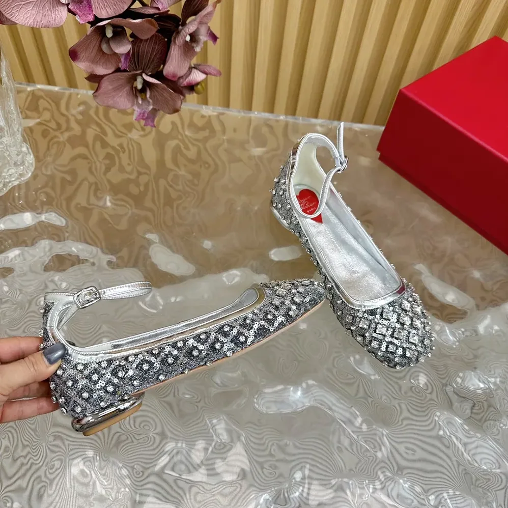 Roger Vivier Viv' Podium Ballerinas in Sequins for Women Roger Vivier Viv' Podium Ballerinas in Sequins for Women