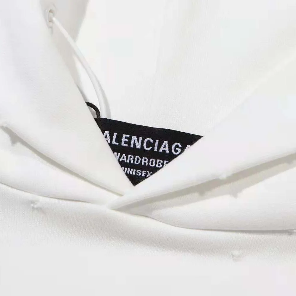 Balenciaga Top League Hoodie Oversized in White for Women Balenciaga Top League Hoodie Oversized in White for Women