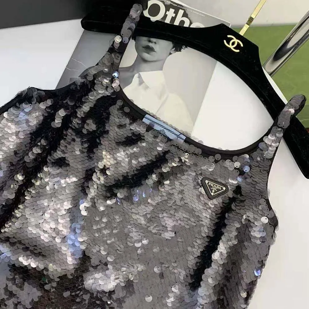 Prada Sequin Embellished Cigaline Minidress for Women
