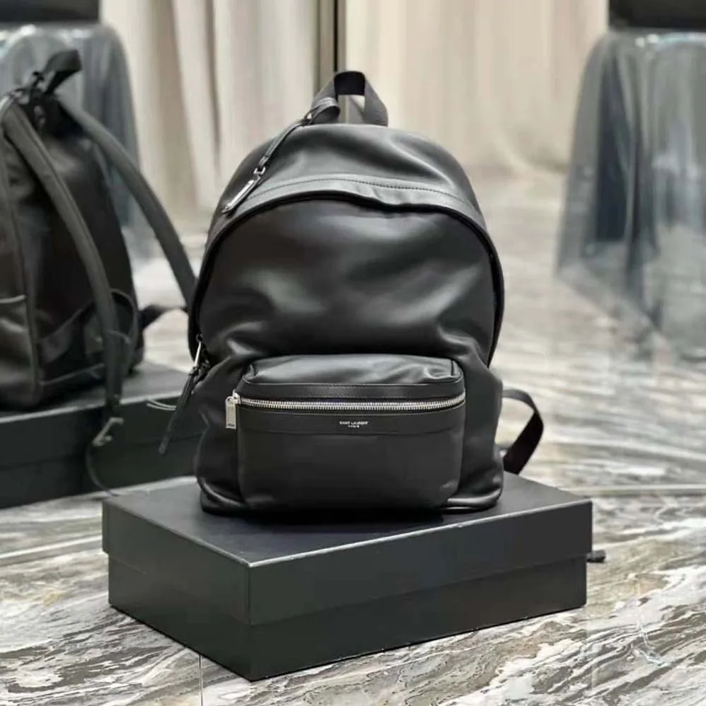 Saint Laurent YSL City Backpack in Matte Leather for Women Saint Laurent YSL City Backpack in Matte Leather for Women