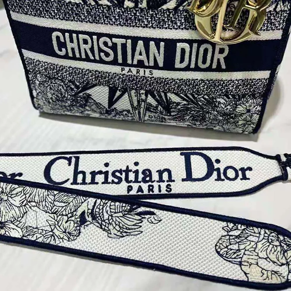 Dior Medium Lady D-lite Bag Blue Multicolor Rêve D'Infini Embroidery for Women Dior Medium Lady D-lite Bag Blue Multicolor Rêve D'Infini Embroidery for Women