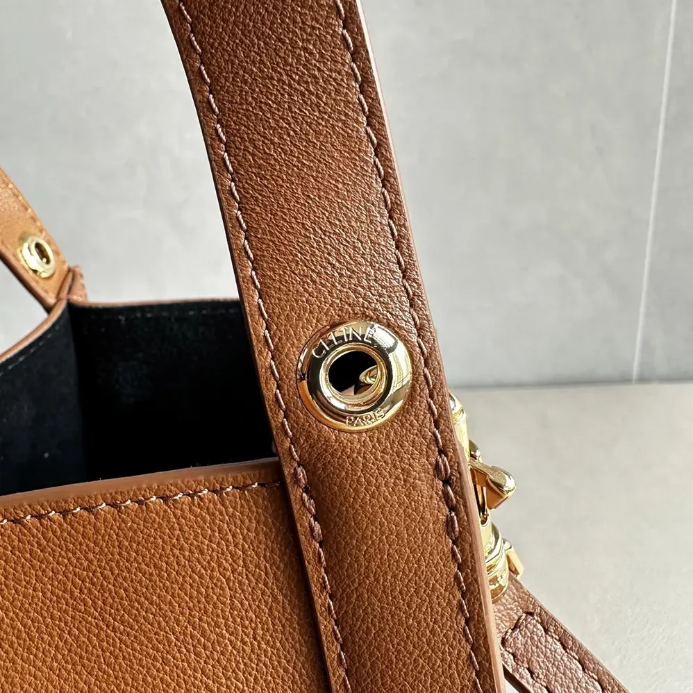 Celine Medium Cube Bag In Supple Calfskin for Women in Brown