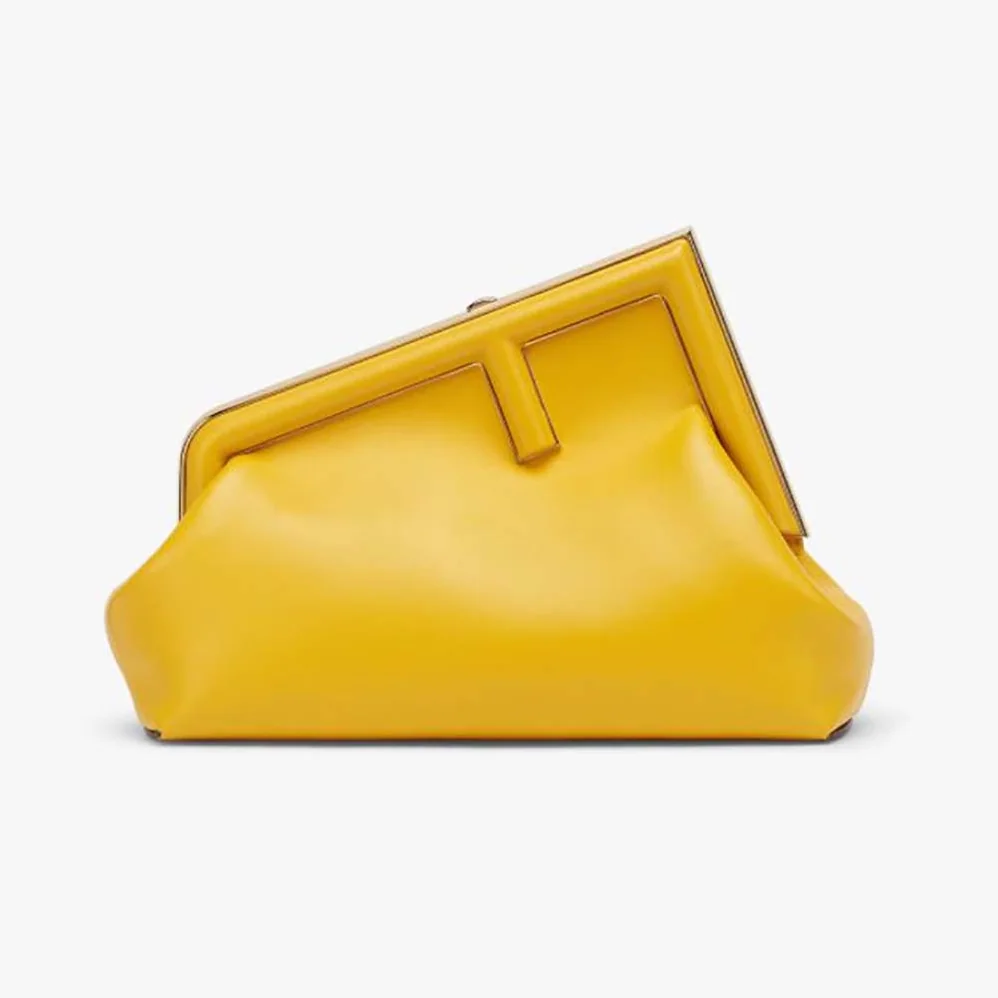 Fendi First Small Yellow Leather Bag for Women Fendi First Small Yellow Leather Bag for Women
