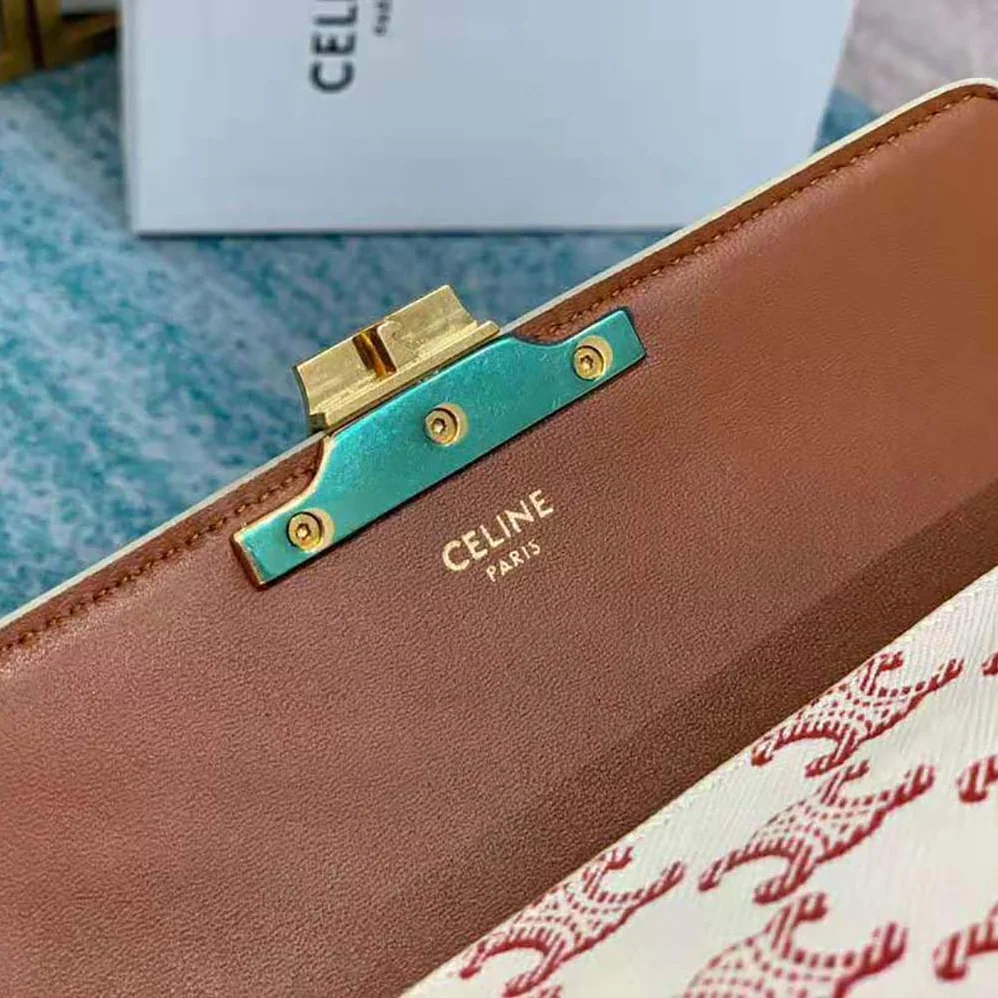 Celine Triomphe Shoulder Bag in Triomphe Canvas and Calfskin for Women Celine Triomphe Shoulder Bag in Triomphe Canvas and Calfskin for Women