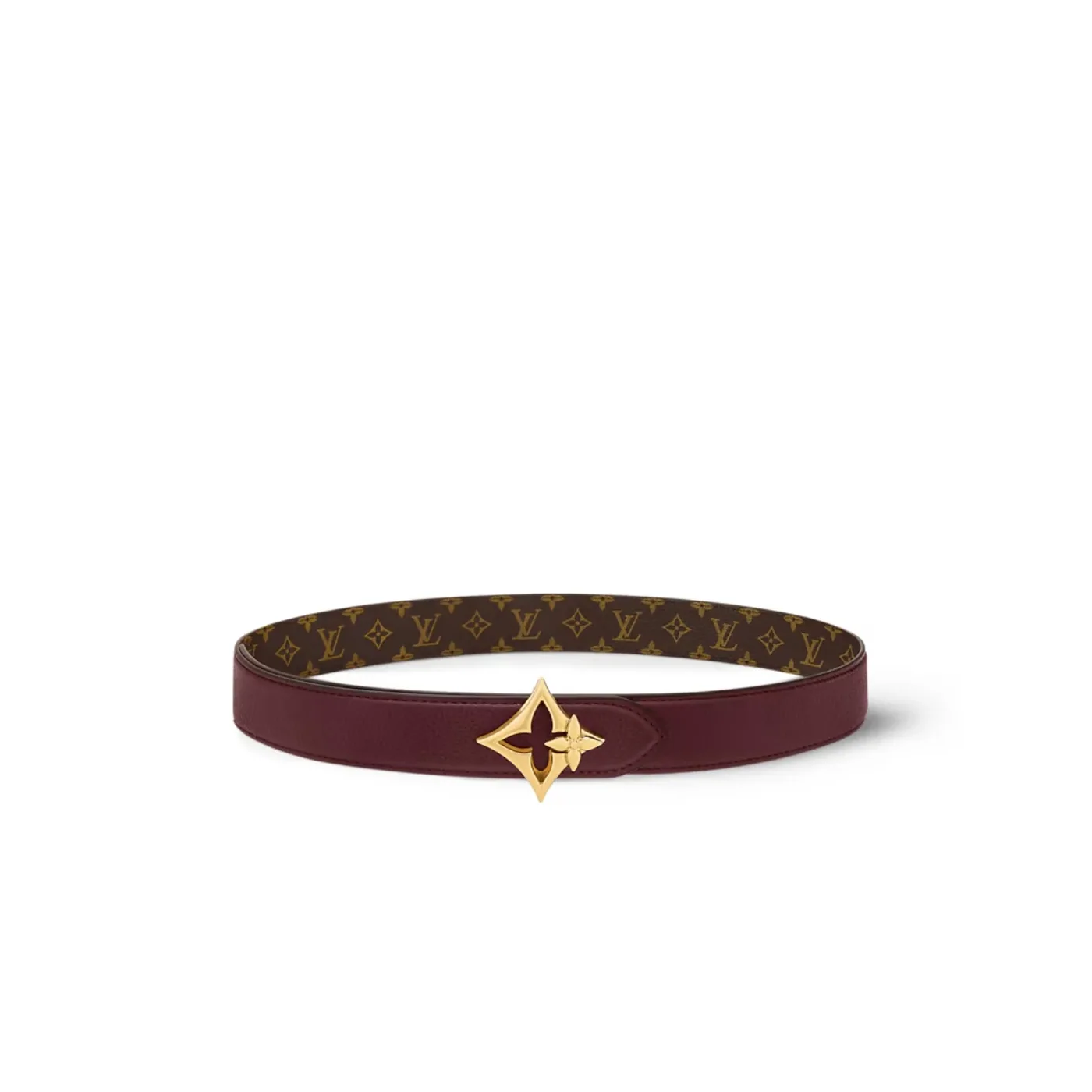 Louis Vuitton LV Flowergram Reversible Belt Garnet