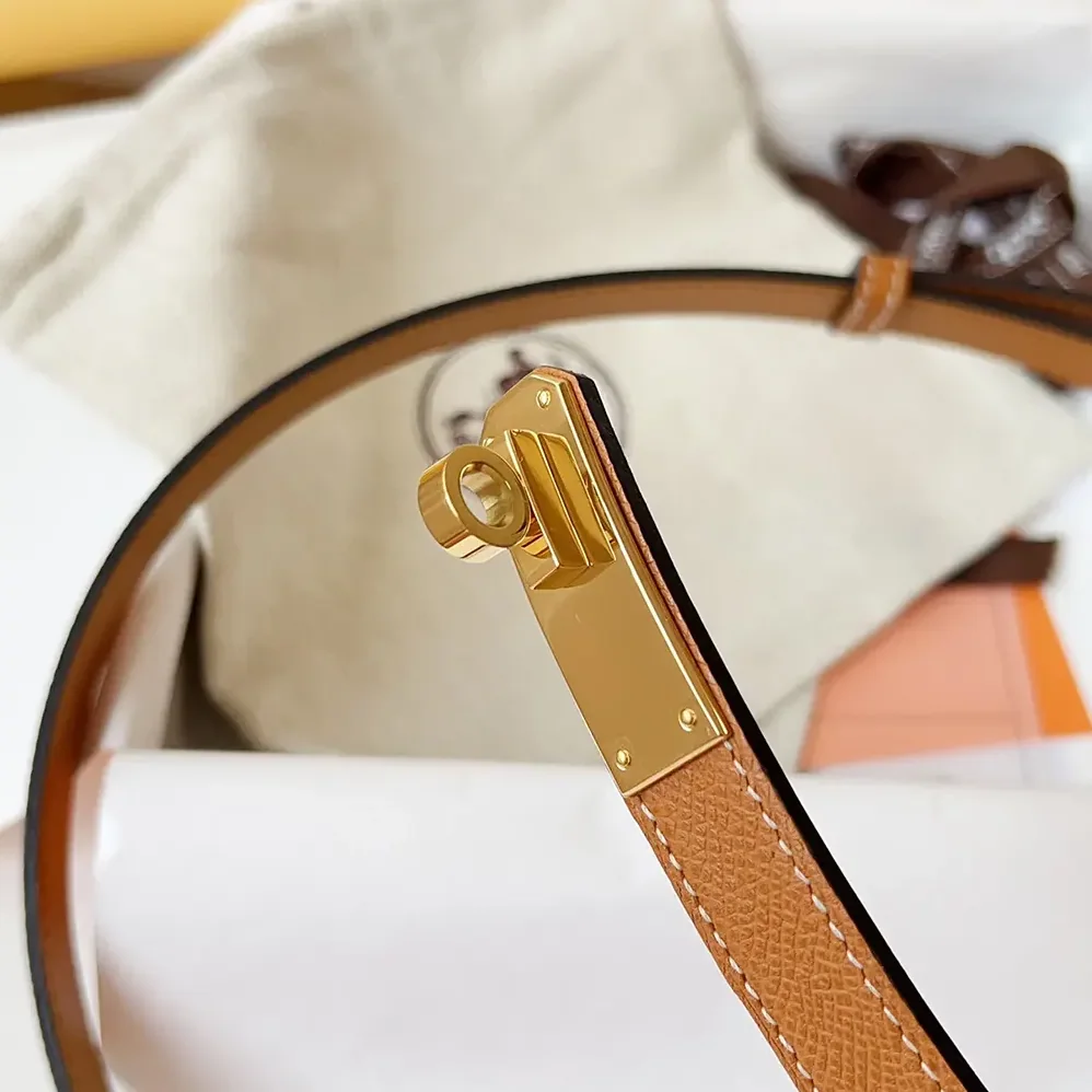 Hermes Kelly 18 Belt for Women in Brown