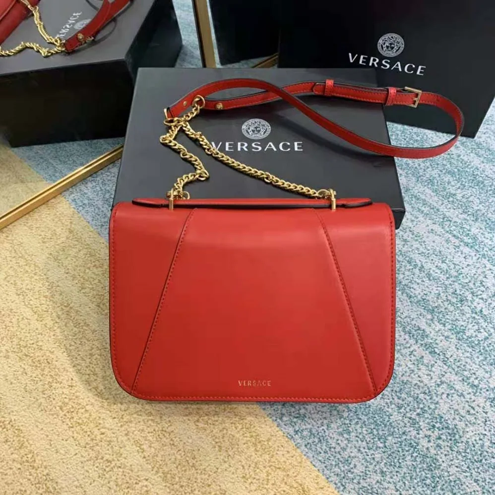 Versace Virtus Shoulder Bag for Women in Red Versace Virtus Shoulder Bag for Women in Red