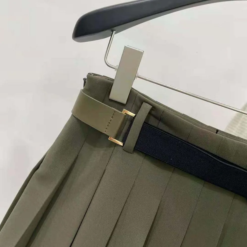 Prada Gabardine Miniskirt for Women in Green