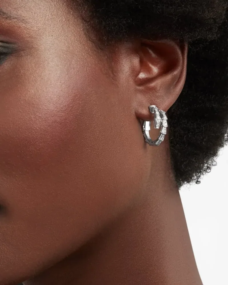 Bvlgari Serpenti Viper Earrings White Gold