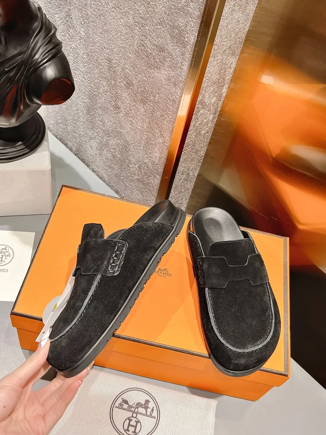 Hermes Go Mule Black Hermes Go Mule Black