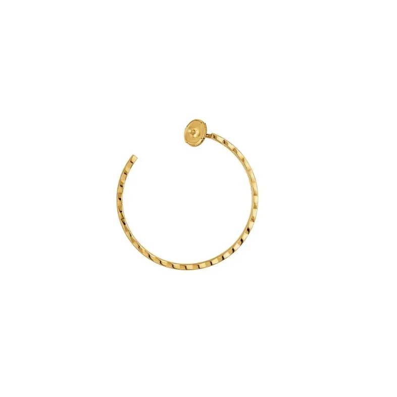 Chanel Coco Crush Hoop Earrings Yellow Gold