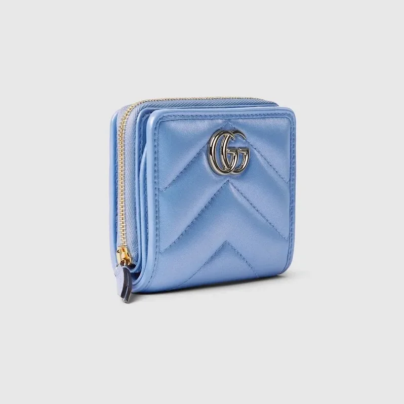Gucci GG Marmont Mini Wallet Light Blue / Gucci GG Marmont Mini Wallet Light Blue /