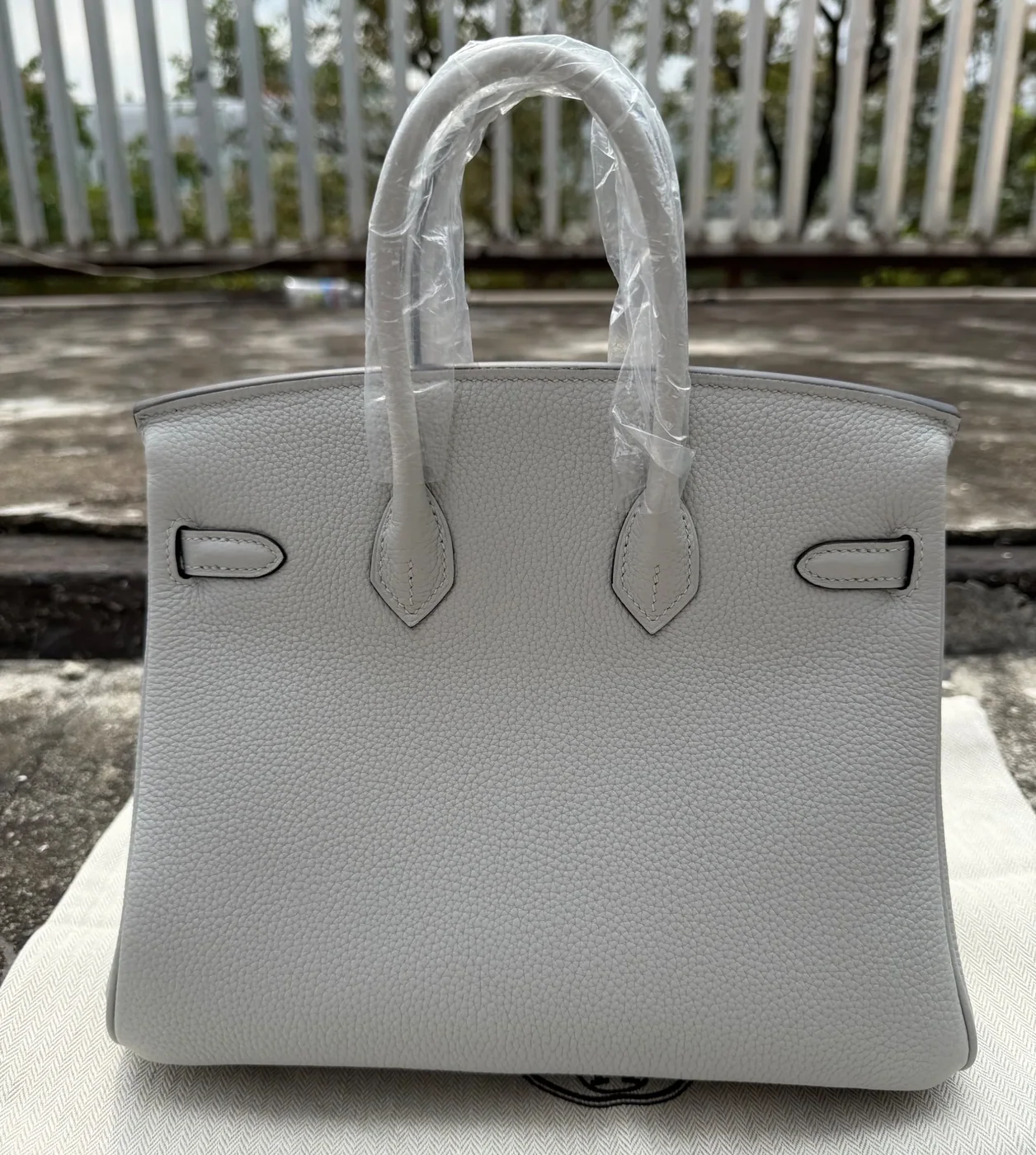 Hermes Birkin Top Handle Bag in Light Grey Silver Hardware Hermes Birkin Top Handle Bag in Light Grey Silver Hardware