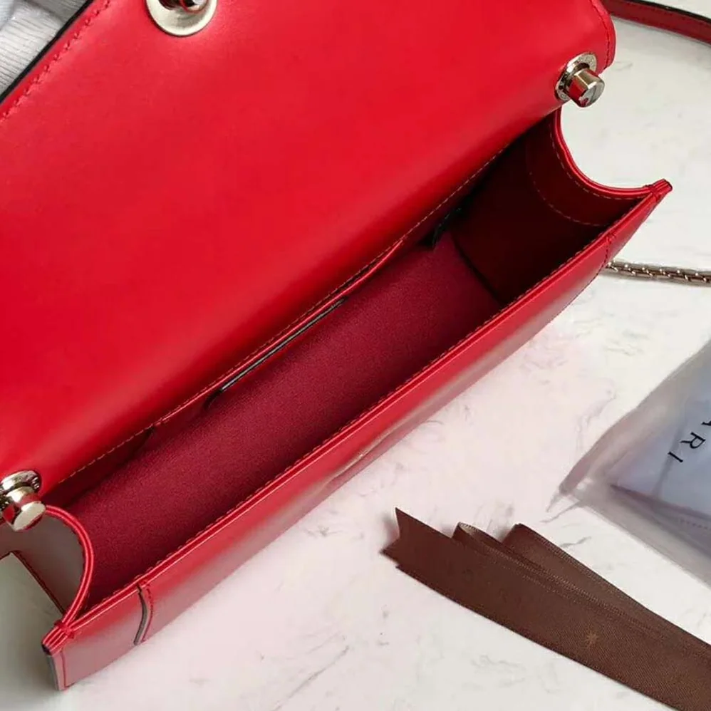 Bvlgari Flap Cover Bag Serpenti Forever in Red Calf for Women