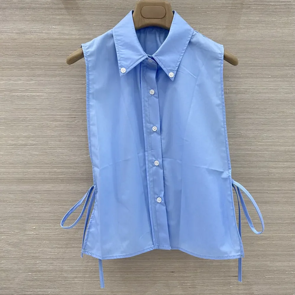 Miu Miu Poplin Shirt for Women in Blue