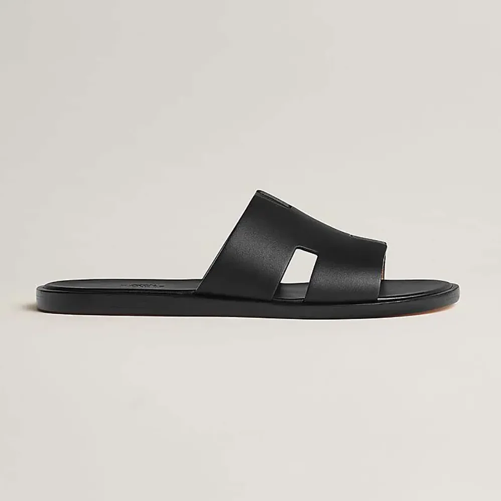 Hermes Izmir Sandal for Unisex in Black Hermes Izmir Sandal for Unisex in Black
