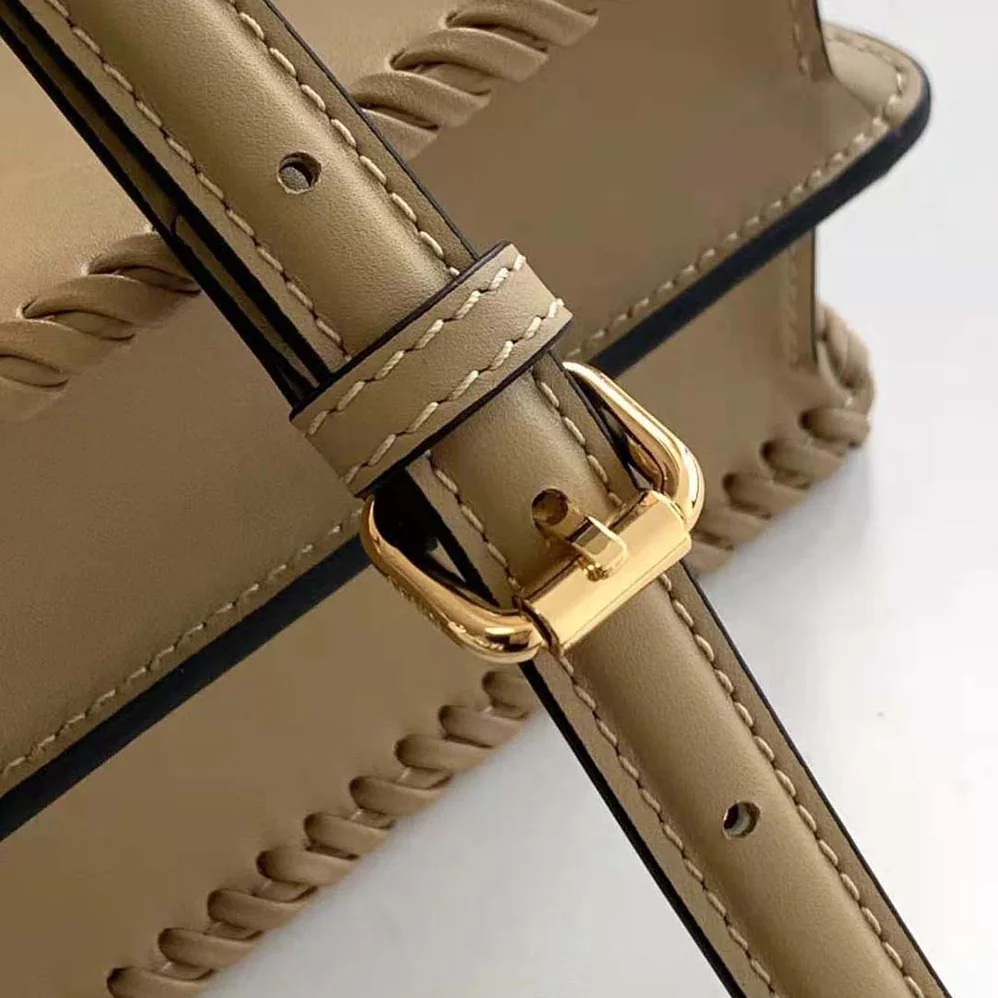 Fendi Peekaboo ISeeU Petite Brown Padded Calfskin Leather Bag for Women