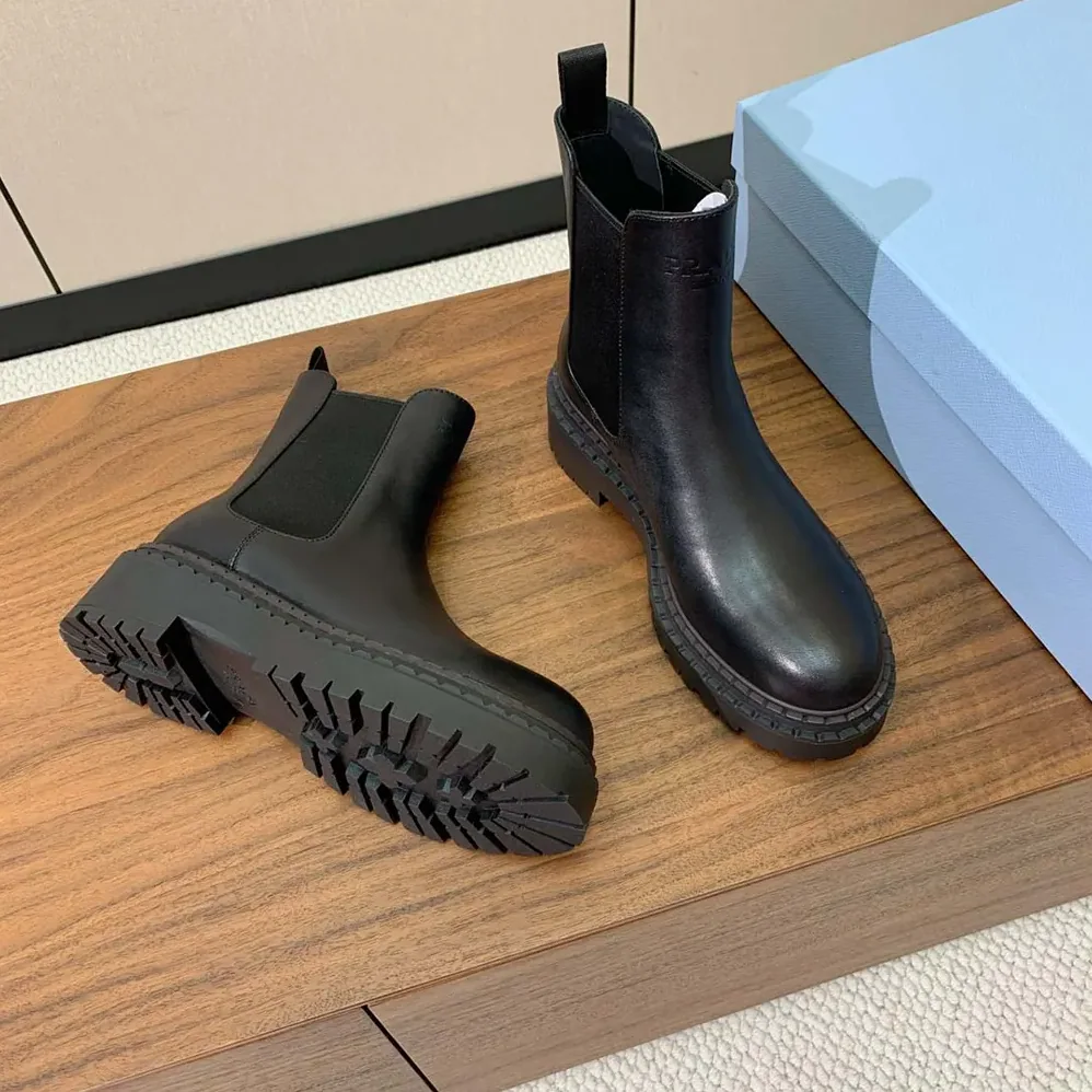 Prada Leather Chelsea Boots for Men in Black Prada Leather Chelsea Boots for Men in Black