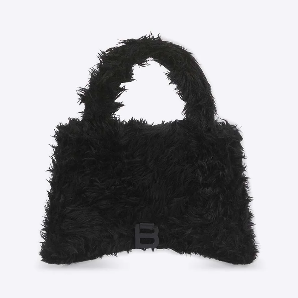 Balenciaga Fluffy Hourglass Top Handle Bag in Back for Women