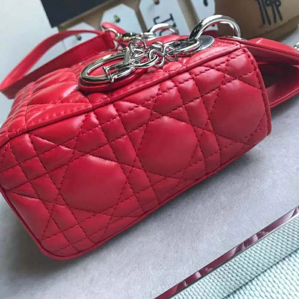 Dior MY ABCDIOR Lambskin Bag for Women in Red