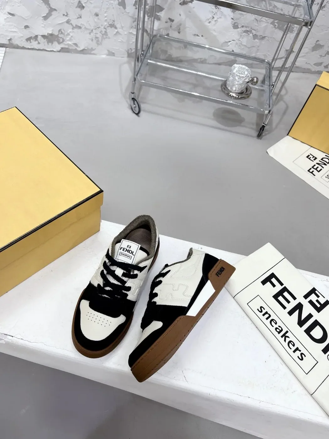 Fendi FD Fendi Match Low Tops Sneakers Black 7E1493AHH2F1FZB