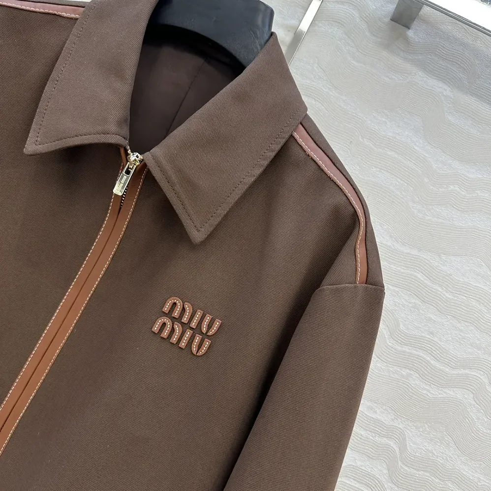 Miu Miu Jacquard Canvas Blouson Jacket for Women Miu Miu Jacquard Canvas Blouson Jacket for Women