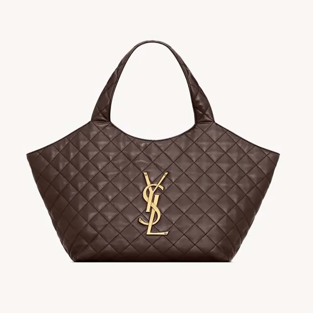 Saint Laurent YSL Icare Medium In Quilted Nappa Burgundy for Women Saint Laurent YSL Icare Medium In Quilted Nappa Burgundy for Women