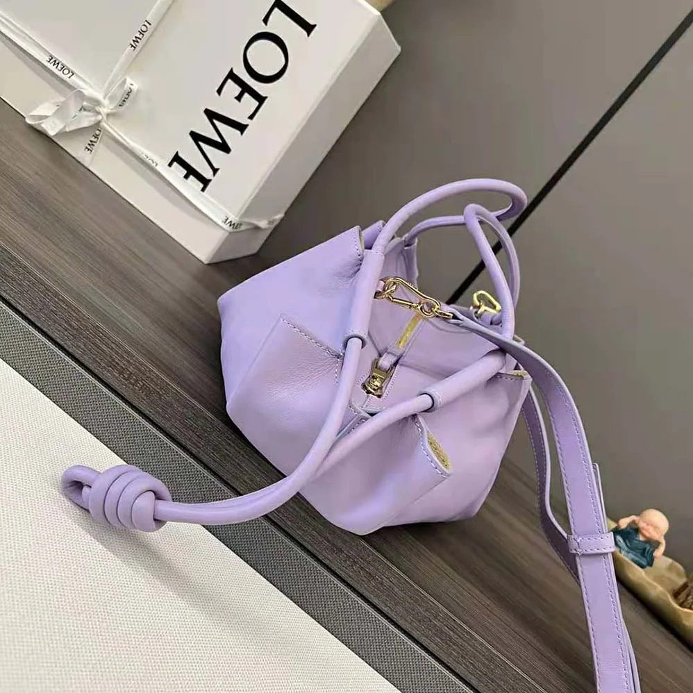 Loewe Small Paseo Bag in Shiny Nappa Calfskin for Women in Purple Loewe Small Paseo Bag in Shiny Nappa Calfskin for Women in Purple