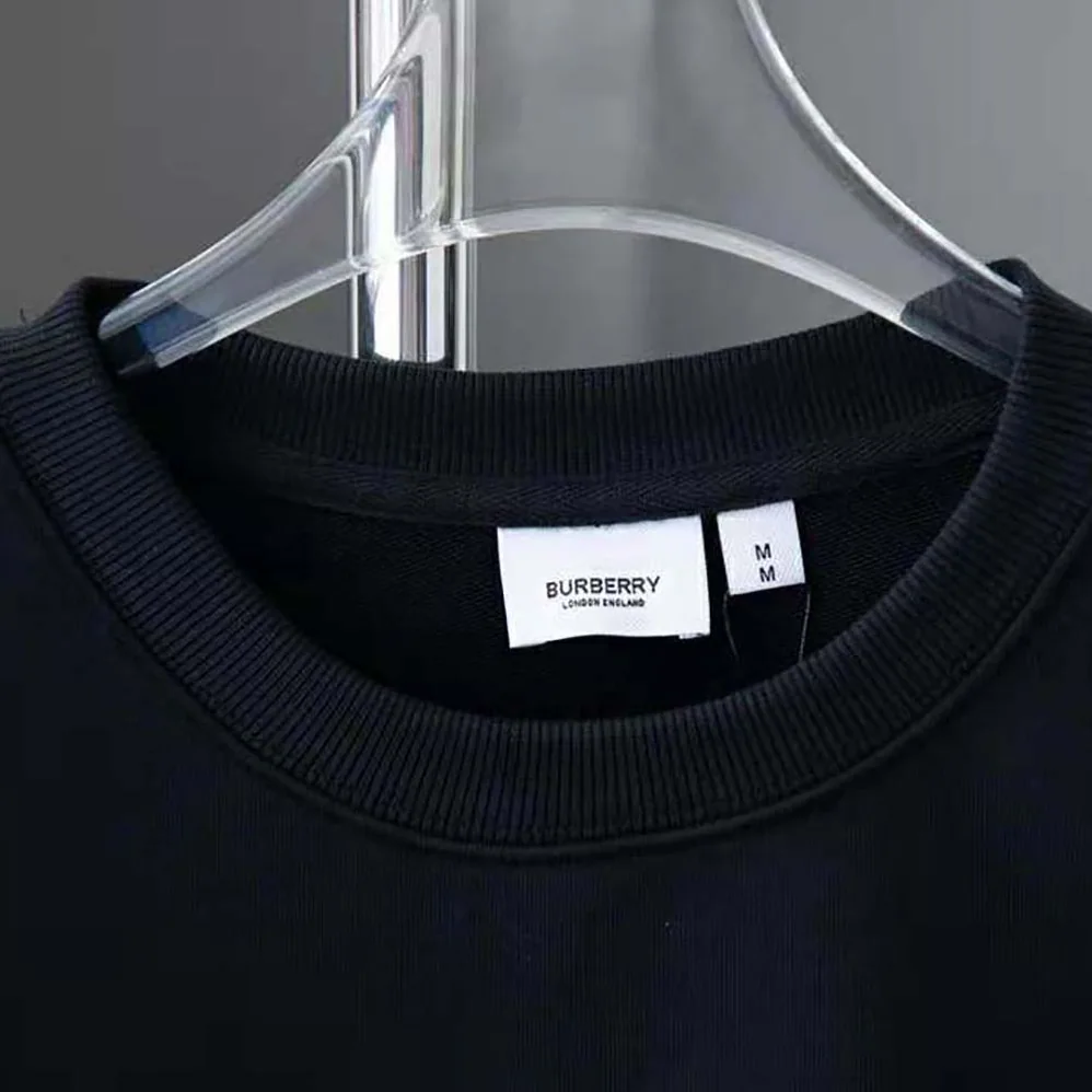 Burberry EKD Motif Cotton Sweatshirt for Men in Black Burberry EKD Motif Cotton Sweatshirt for Men in Black