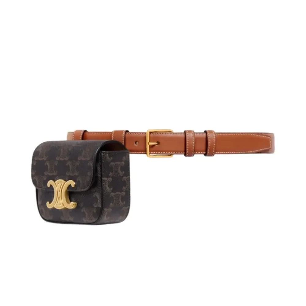 Celine Belt Bag Triomphe Belt Tan
