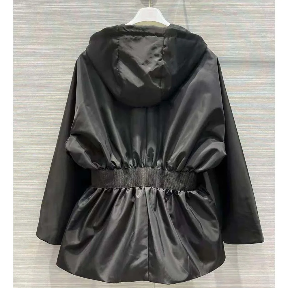 Prada Re-Nylon Gabardine Blouson Jacket for Women in Black