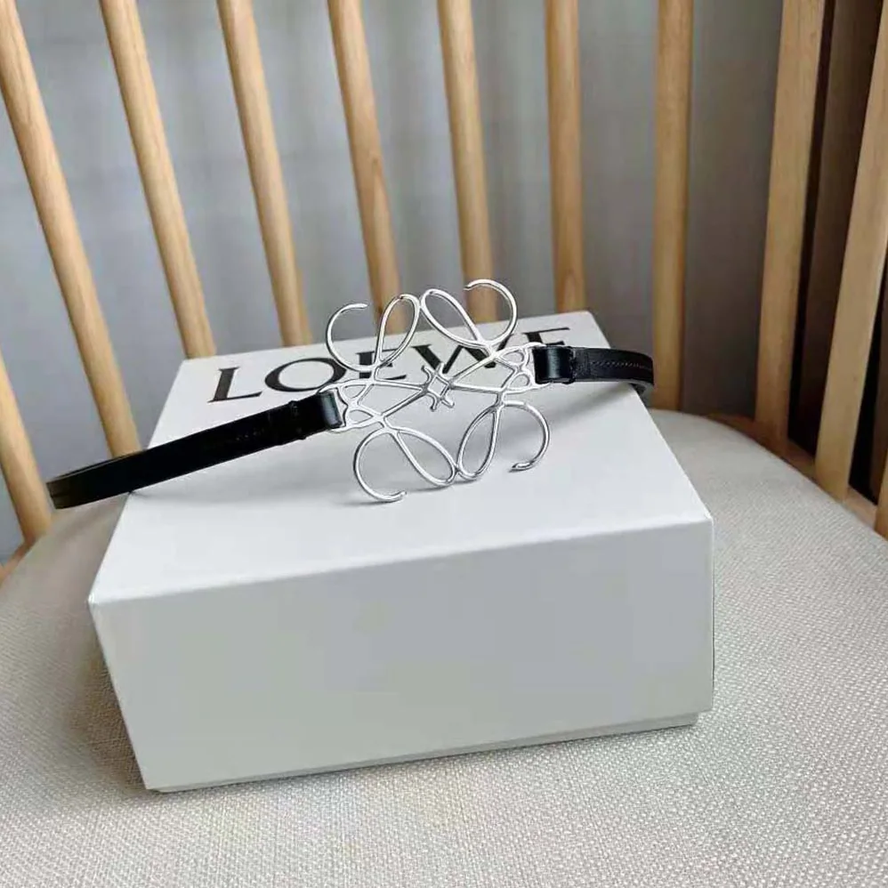 Loewe Anagram Belt in Classic Calfskin for Women in Black Loewe Anagram Belt in Classic Calfskin for Women in Black