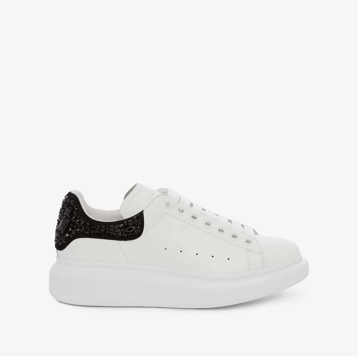 Alexander Mcqueen Oversized Sneaker with Cluster Embroidery Shoes White for Women
