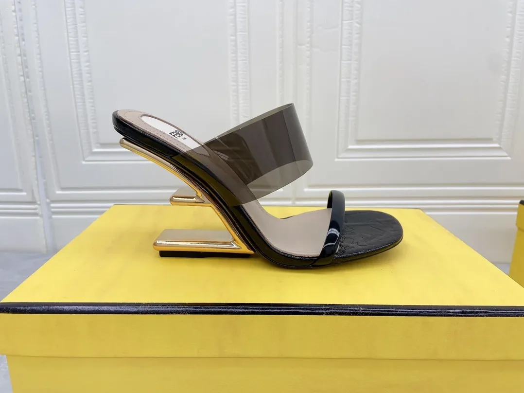 Fendi First Black Transparent High in Heeled Sandals
