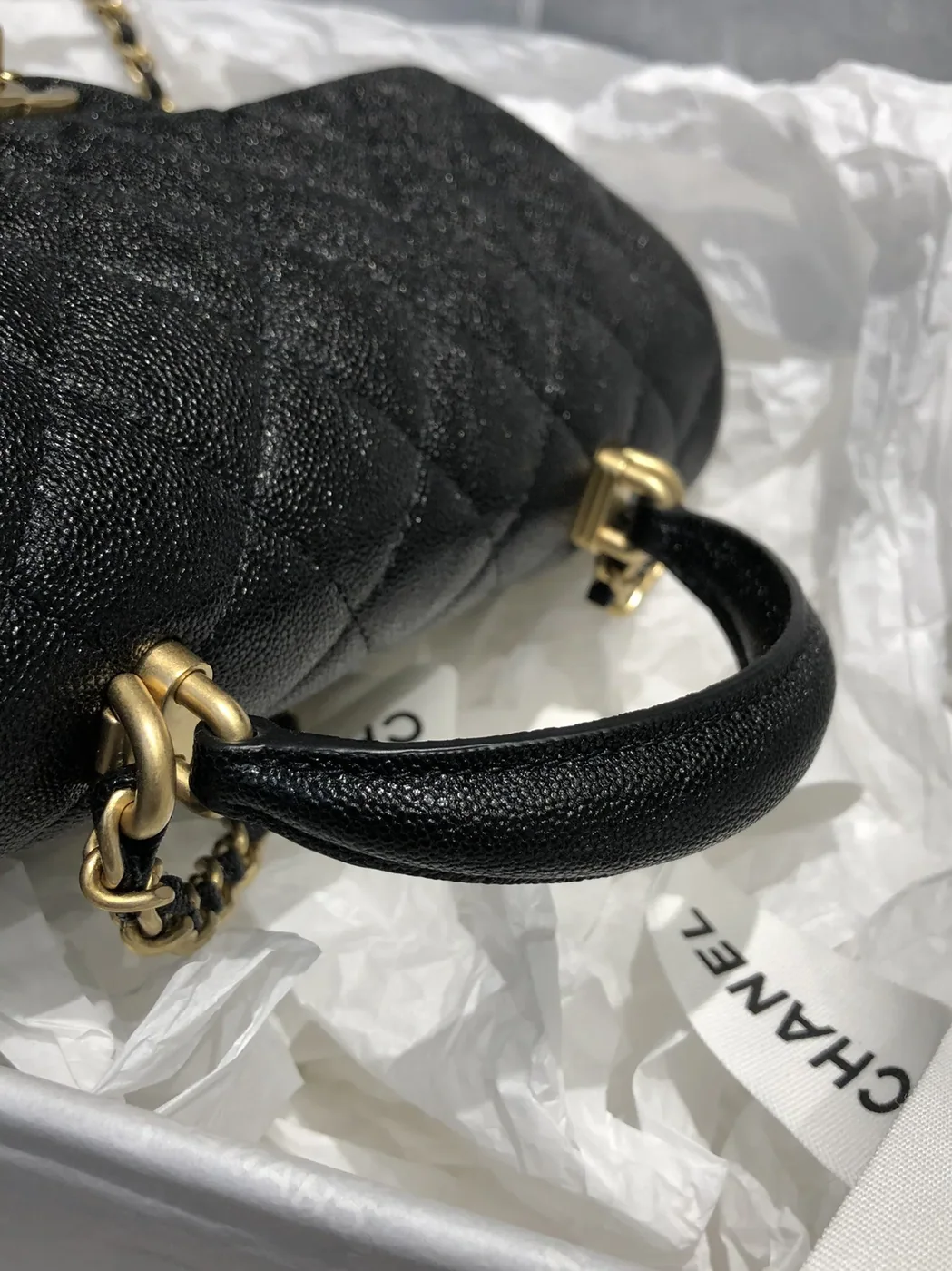 Chanel Flap Bag Mini Crossbody in Black Gold Hardware