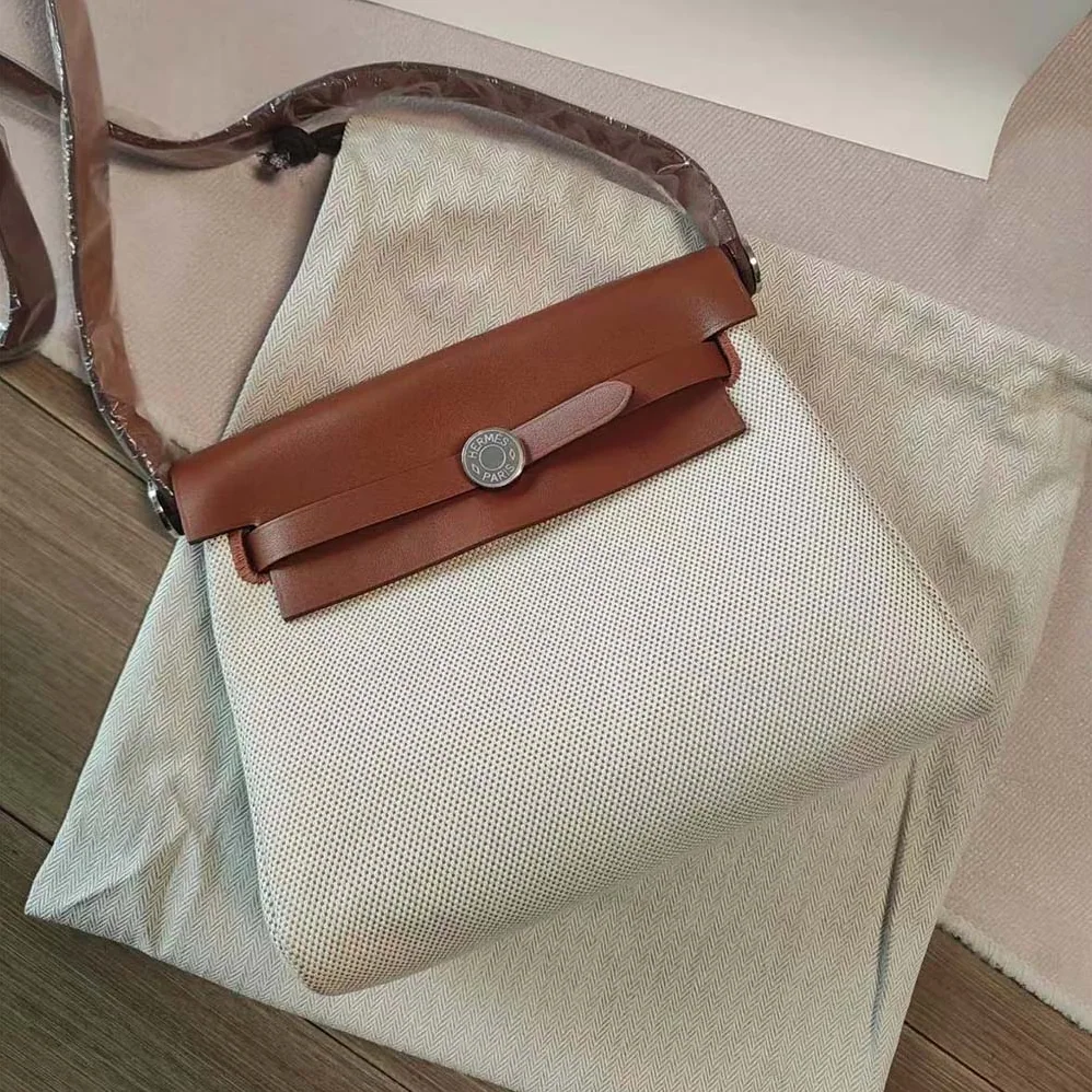 Hermes Herbag Zip 20 Bag for Women in Brown