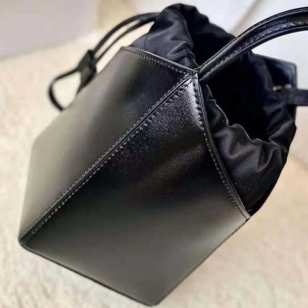 Givenchy Mini Cut Out Bucket Bag in Box Leather for Women in Black