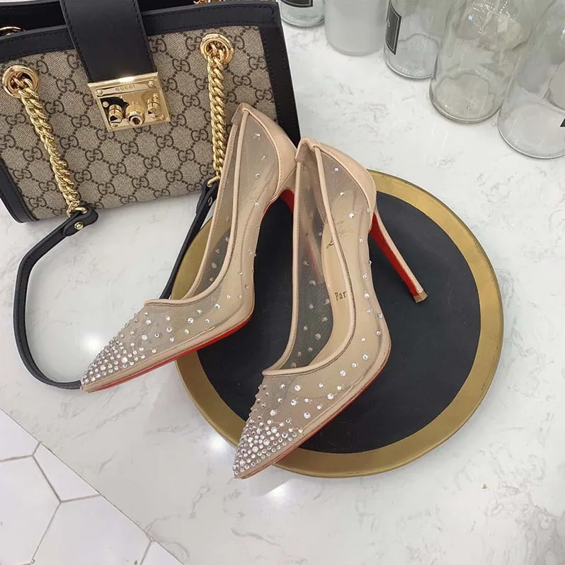 Christian Louboutin Shoes Follies Strass 100mm Heel for Women