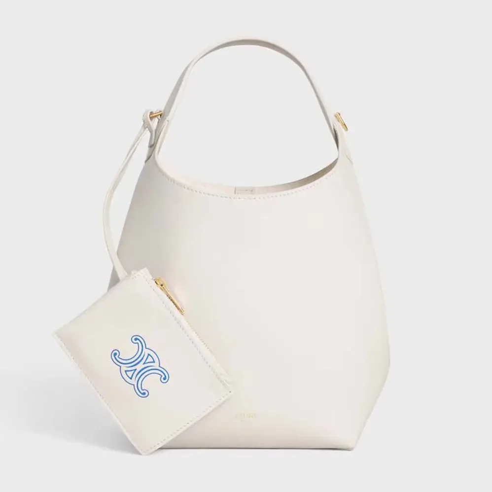 Celine Small Hobo in Supple Smooth Calfskin for Women in White Celine Small Hobo in Supple Smooth Calfskin for Women in White