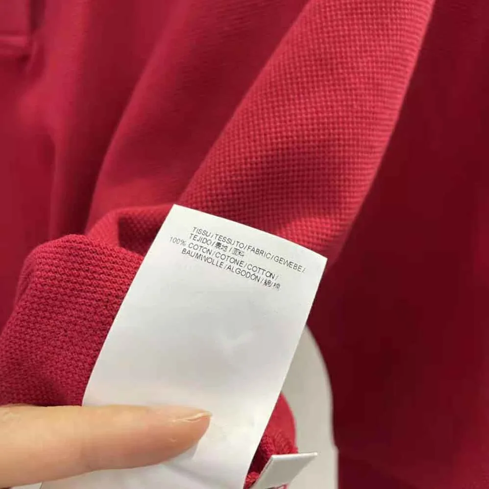 Saint Laurent YSL Cropped Polo Shirt in Cotton Piqué for Women in Red Saint Laurent YSL Cropped Polo Shirt in Cotton Piqué for Women in Red