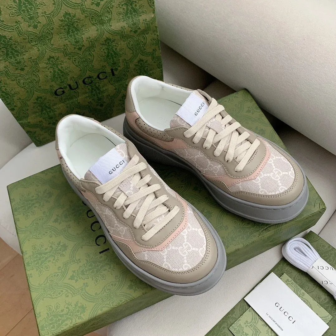 Gucci GG Sneaker White And Beige Supreme for Women Gucci GG Sneaker White And Beige Supreme for Women